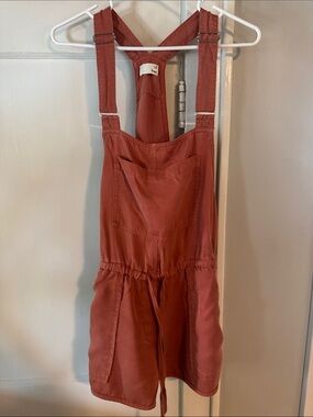 Wilfred Rust Orange Short Overalls Romper